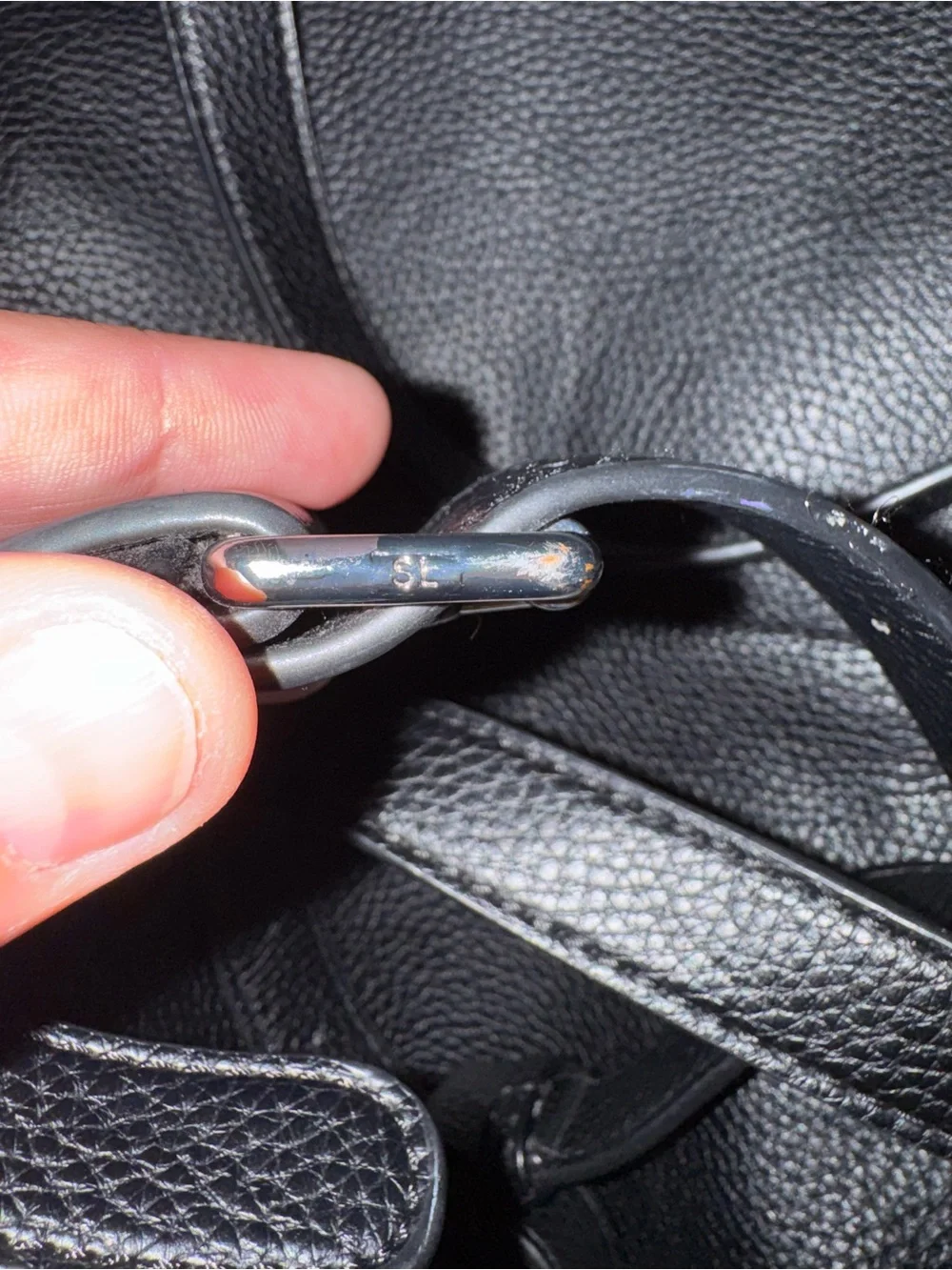Street Level Black Pebble Leather Backpack